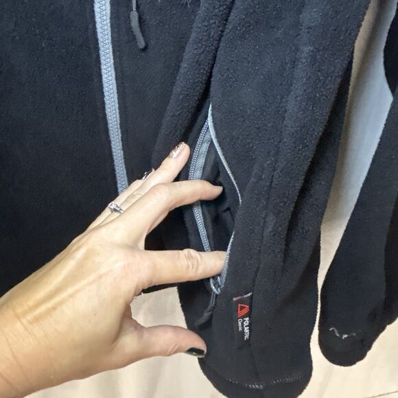 VTG Cabela's Polartec Fleece Full-Zip Black Denali Jacket Men's size Large - Picture 6 of 9